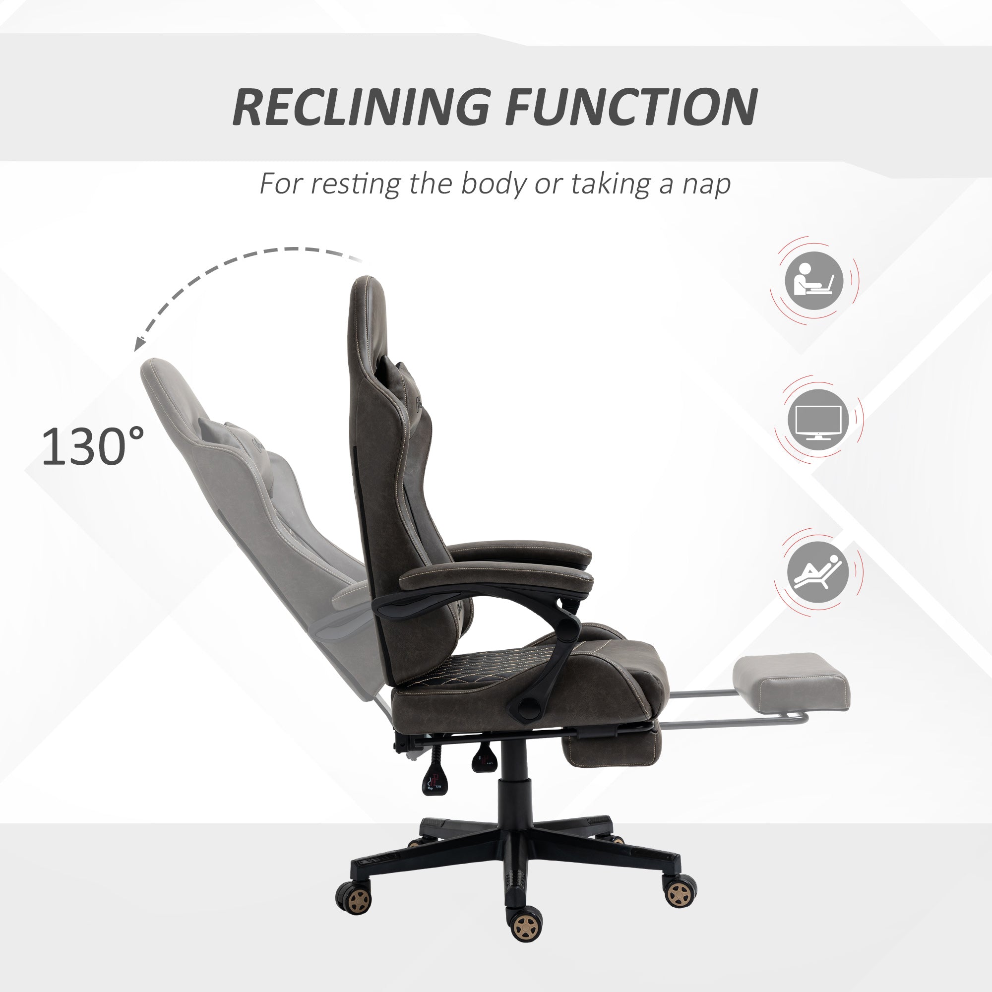 Ergonomic office chair with reclining function on a white background