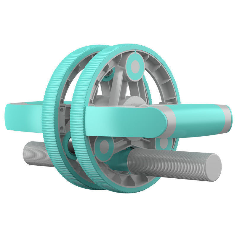 Turquoise and gray ab roller on a white background