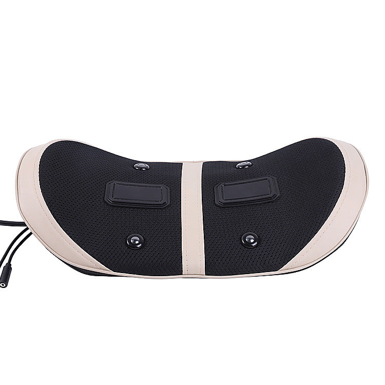 Black and beige back massager on a white background