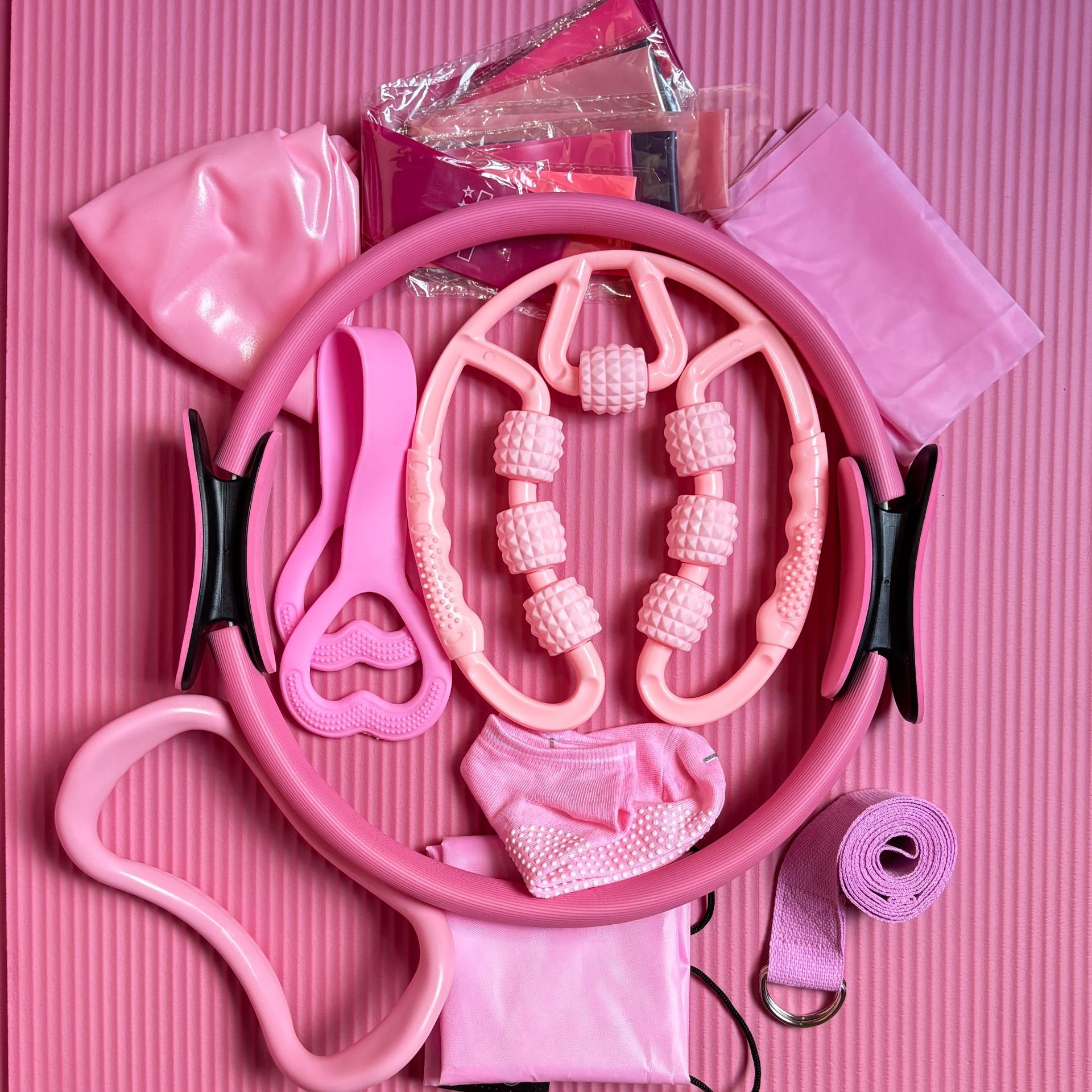 Pilates Ring Fitness 14-piece Set Resistance Band