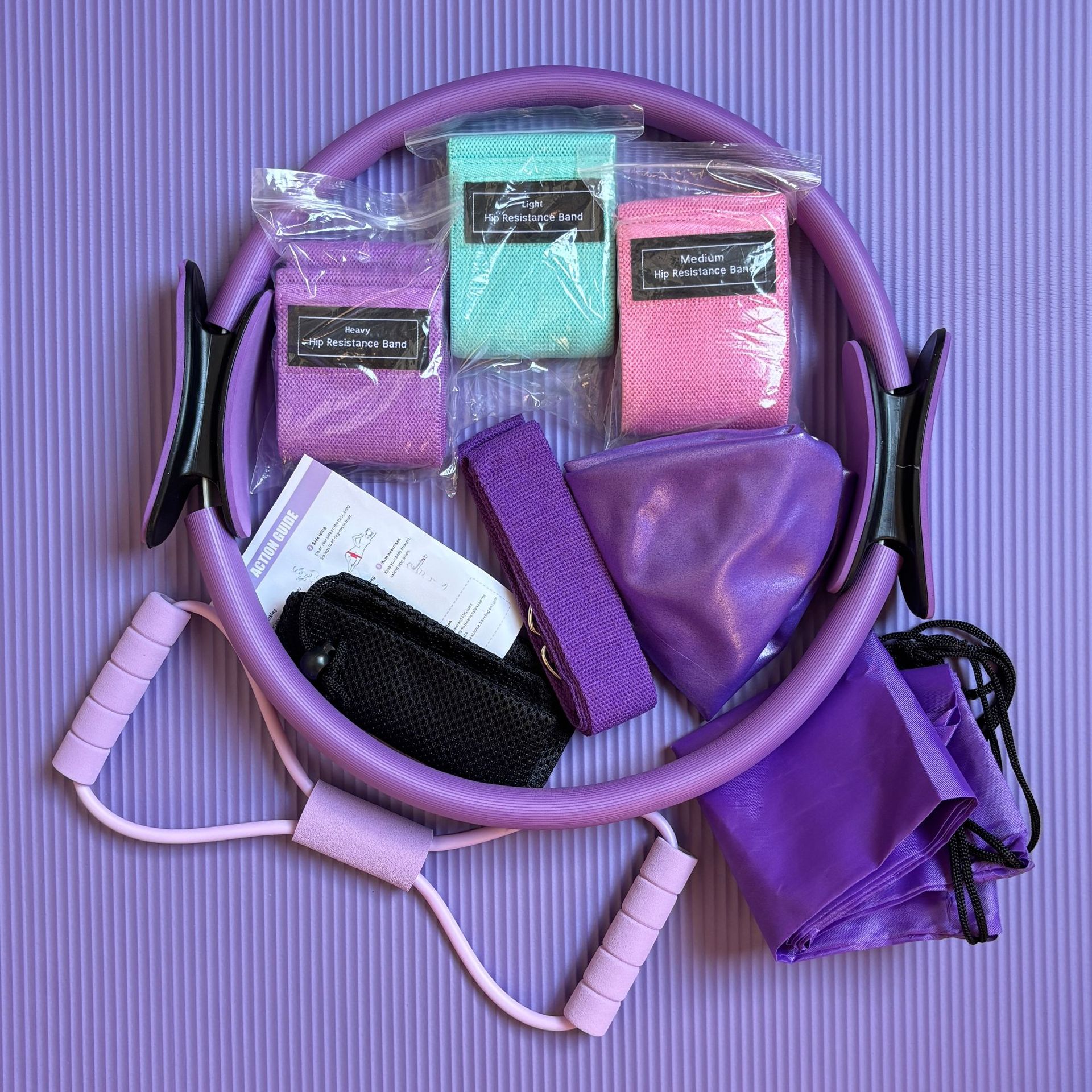 Pilates Ring Fitness 14-piece Set Resistance Band