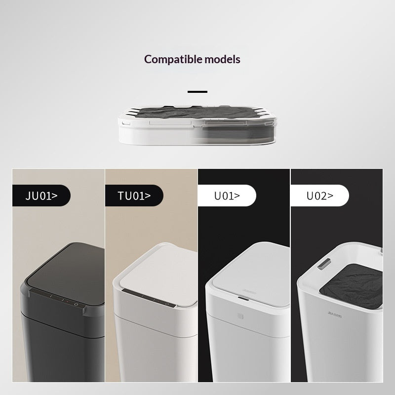 Compatible models of a robot vacuum cleaner on a white background